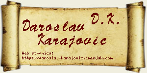 Daroslav Karajović vizit kartica